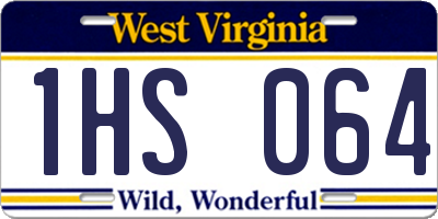 WV license plate 1HS064