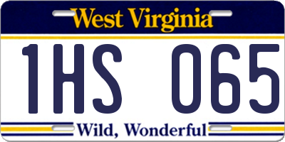 WV license plate 1HS065