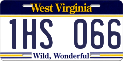 WV license plate 1HS066