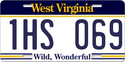 WV license plate 1HS069