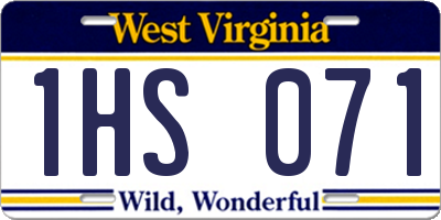 WV license plate 1HS071