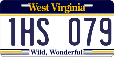 WV license plate 1HS079