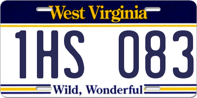 WV license plate 1HS083
