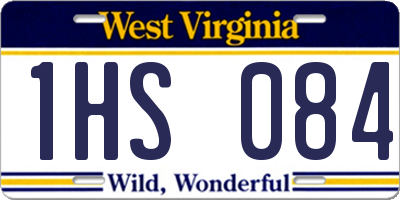 WV license plate 1HS084
