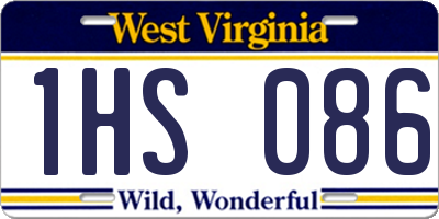 WV license plate 1HS086