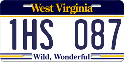 WV license plate 1HS087