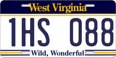 WV license plate 1HS088