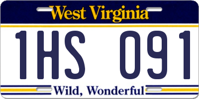 WV license plate 1HS091