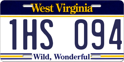 WV license plate 1HS094