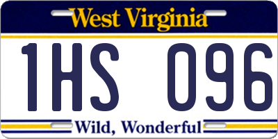 WV license plate 1HS096