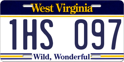 WV license plate 1HS097