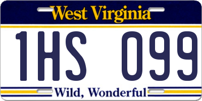 WV license plate 1HS099