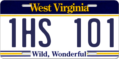 WV license plate 1HS101