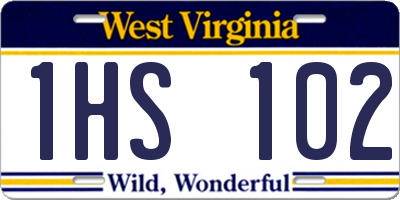 WV license plate 1HS102