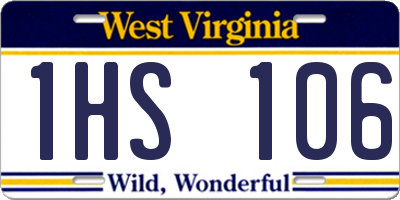 WV license plate 1HS106