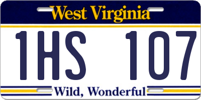 WV license plate 1HS107