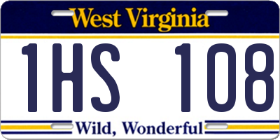 WV license plate 1HS108