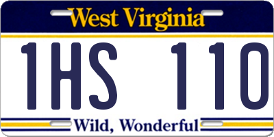 WV license plate 1HS110