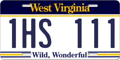 WV license plate 1HS111