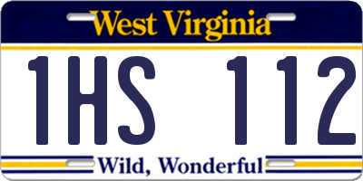 WV license plate 1HS112