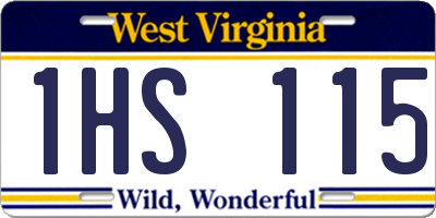 WV license plate 1HS115