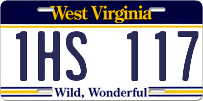 WV license plate 1HS117
