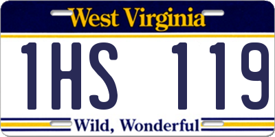 WV license plate 1HS119