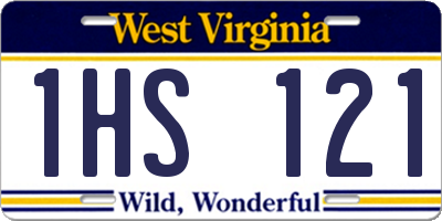 WV license plate 1HS121