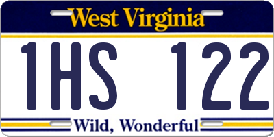 WV license plate 1HS122