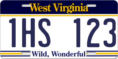 WV license plate 1HS123