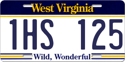 WV license plate 1HS125