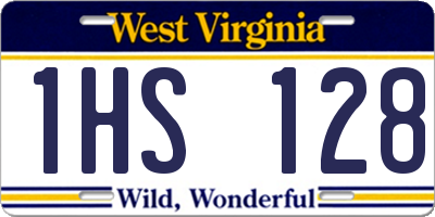 WV license plate 1HS128