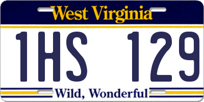 WV license plate 1HS129