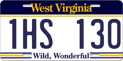 WV license plate 1HS130
