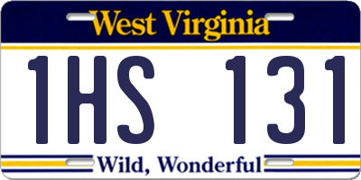 WV license plate 1HS131