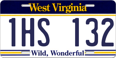 WV license plate 1HS132