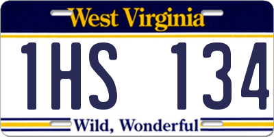 WV license plate 1HS134