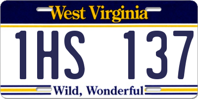 WV license plate 1HS137
