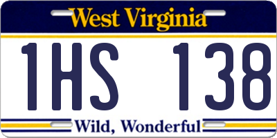 WV license plate 1HS138