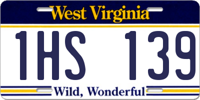 WV license plate 1HS139