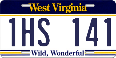 WV license plate 1HS141