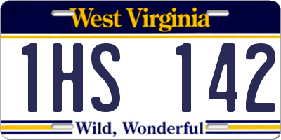 WV license plate 1HS142