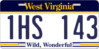 WV license plate 1HS143