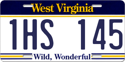 WV license plate 1HS145