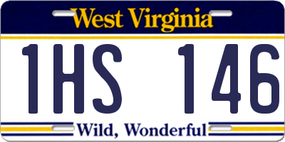 WV license plate 1HS146