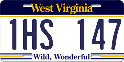 WV license plate 1HS147