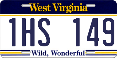 WV license plate 1HS149