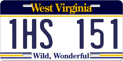 WV license plate 1HS151