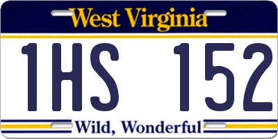 WV license plate 1HS152