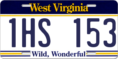 WV license plate 1HS153